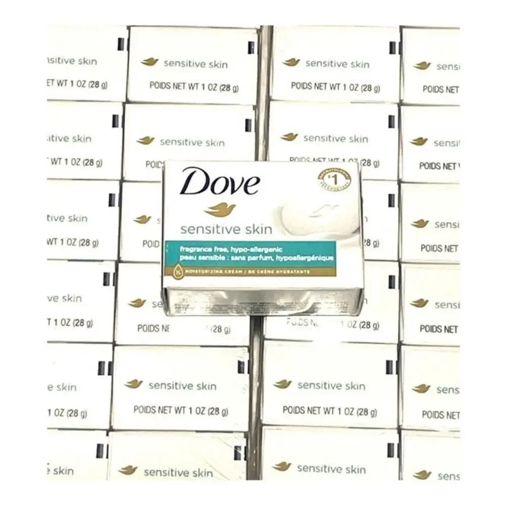 60 Dove Soap Sensitive Fragrance Free Hypo Allergenic 1oz size Trial/Travel Bars